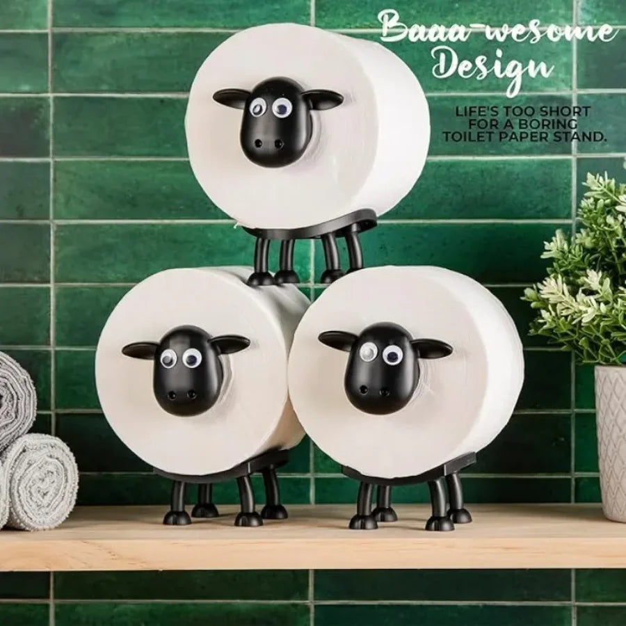 Animal-Shaped Toilet Paper Holder - Decorative and Humorous Bathroom Accessory