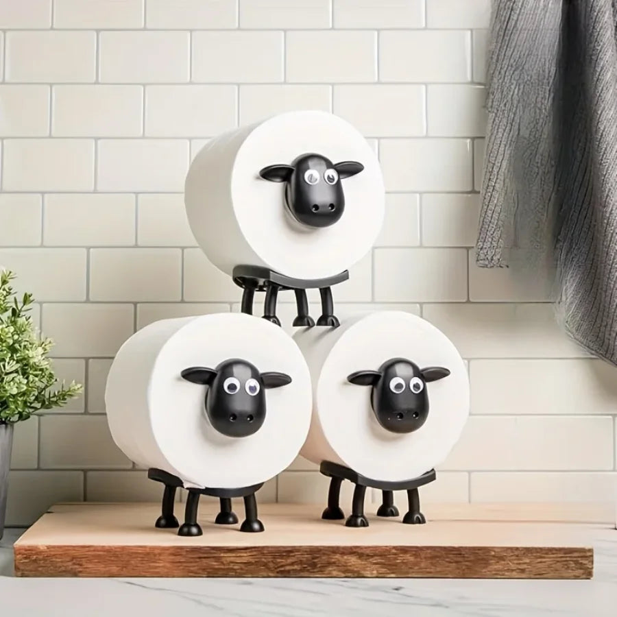 Animal-Shaped Toilet Paper Holder - Decorative and Humorous Bathroom Accessory