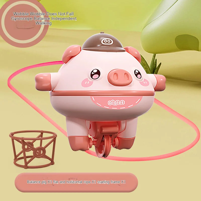 New Tumbler Balance Pig Gyroscope One Piece Unicycle Girl Boy Cute Novelty Tightrope Walking Black Technology Puzzle Toys