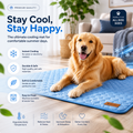 Premium Self-Cooling Pet Mat | Thermal-Regulating Relief Bed for Dogs & Cats