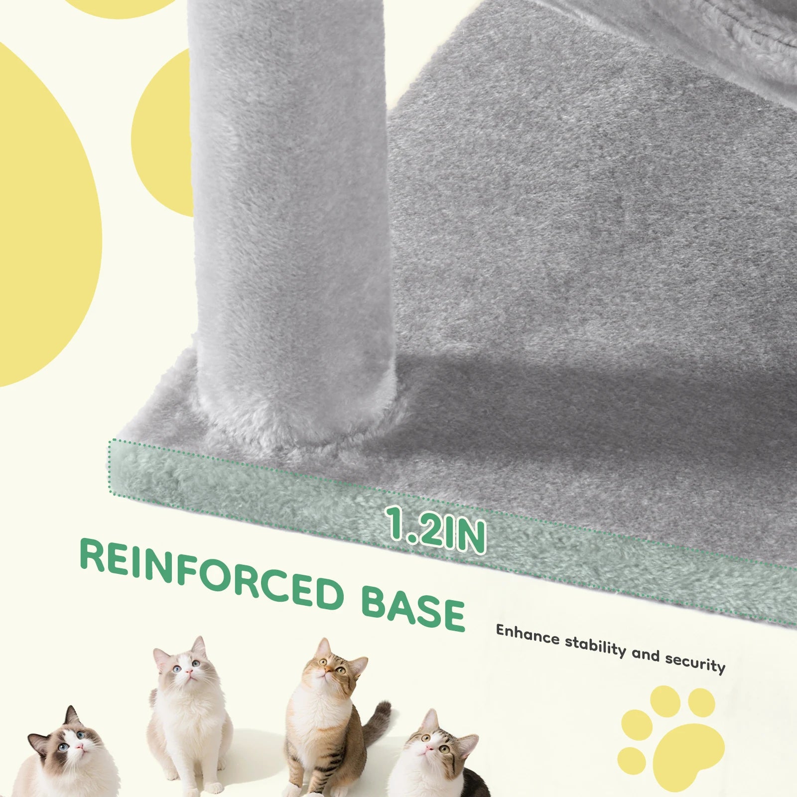 Cat Tree Tall Multi-Cat Climbing Tower for Pet Furniture Natural Sisal Scratching Posts Stable Pet House for Indoor Cat