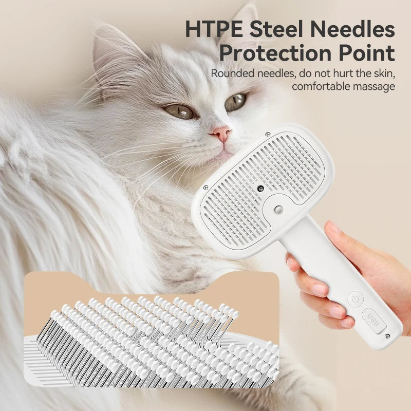 Pet Steam Comb Electric Spray Brushes for Dog Cat Hair Removal Combs Pet Hair Grooming Tool Hair Remover Water Mist Brush