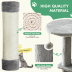 Cat Tree Tall Multi-Cat Climbing Tower for Pet Furniture Natural Sisal Scratching Posts Stable Pet House for Indoor Cat