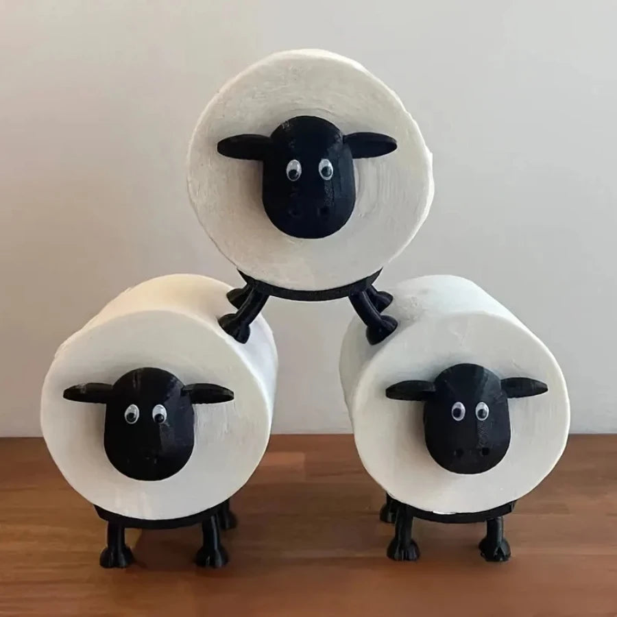 Animal-Shaped Toilet Paper Holder - Decorative and Humorous Bathroom Accessory
