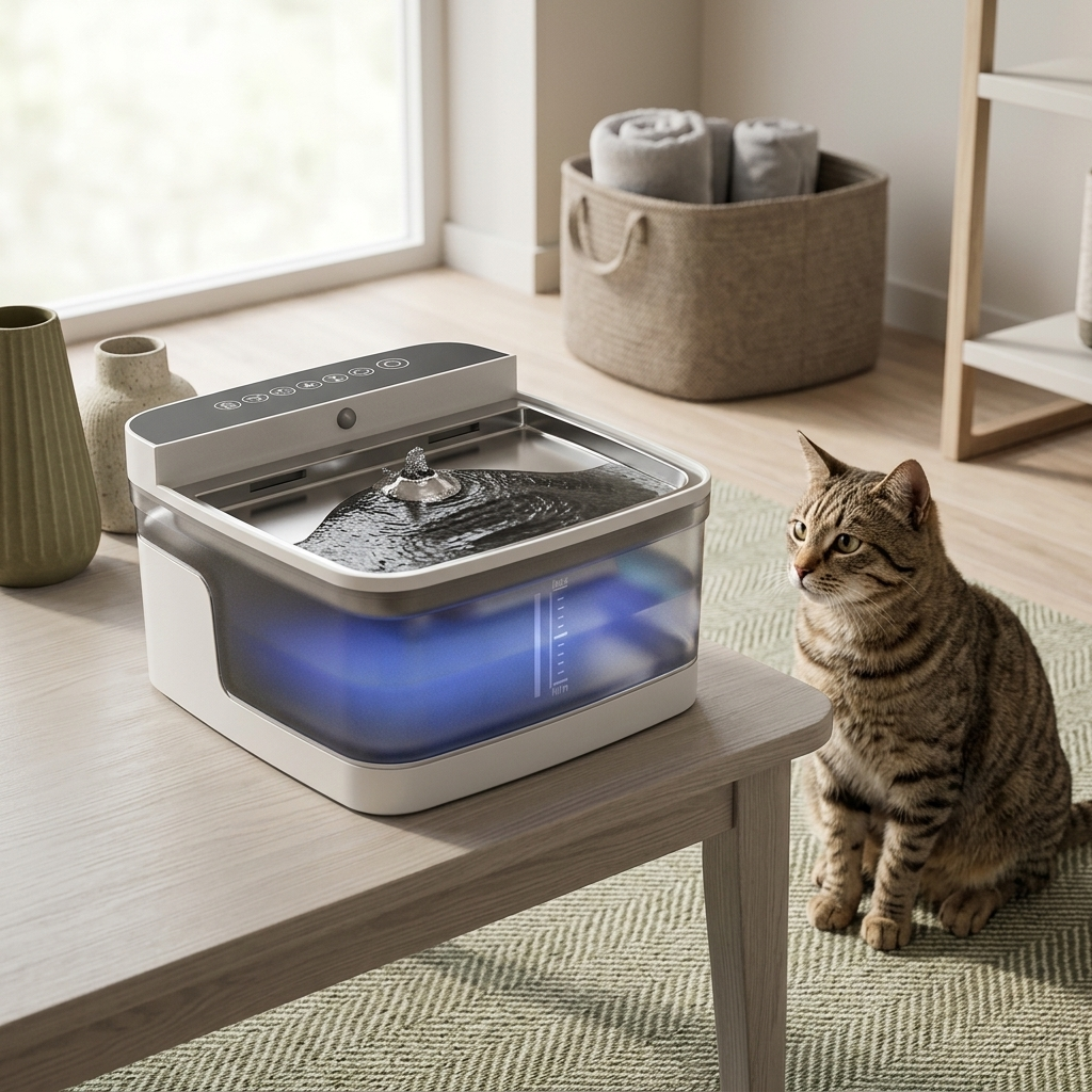 Advanced Ultra-Quiet Pet Water Fountain | Multi-Stage Filtration Continuous Flow Dispenser