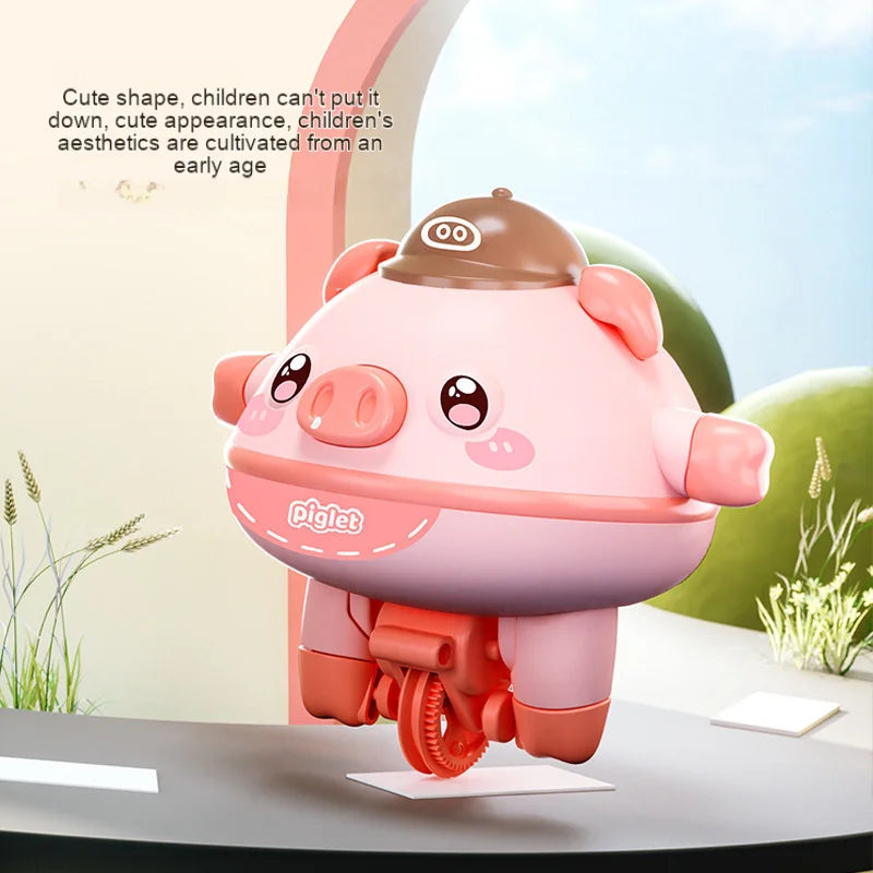New Tumbler Balance Pig Gyroscope One Piece Unicycle Girl Boy Cute Novelty Tightrope Walking Black Technology Puzzle Toys