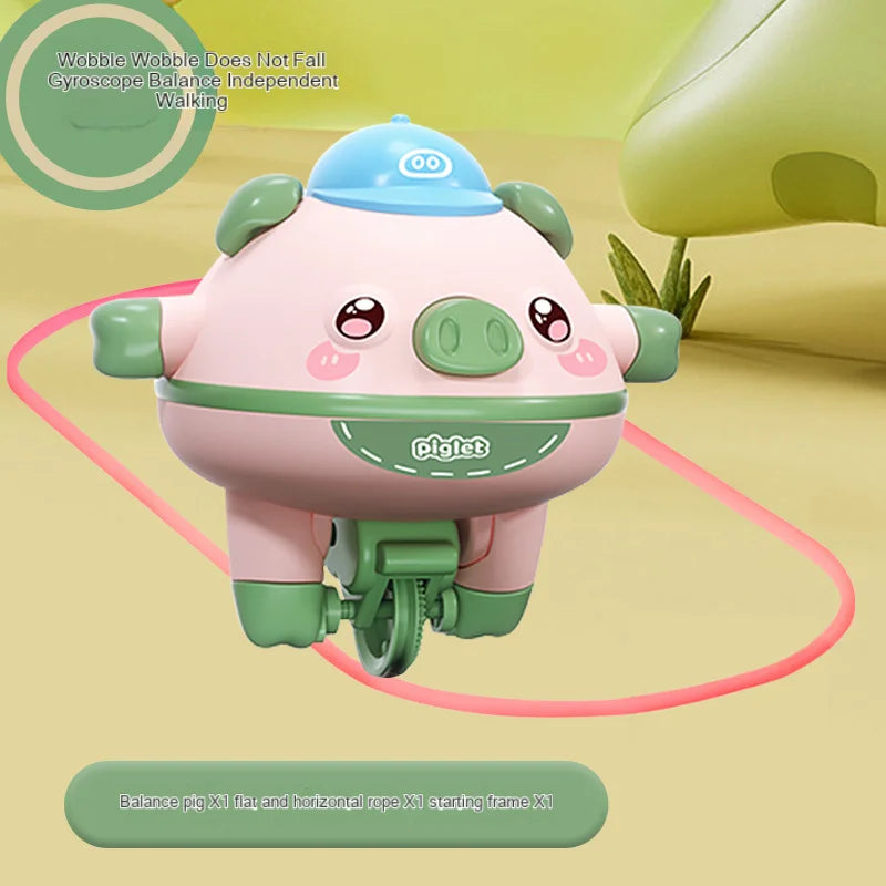 New Tumbler Balance Pig Gyroscope One Piece Unicycle Girl Boy Cute Novelty Tightrope Walking Black Technology Puzzle Toys