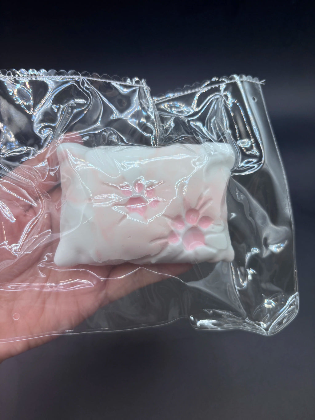 Frozen Butter Textured Strawberry Pillow Cat Paw Taba Squishy Toy