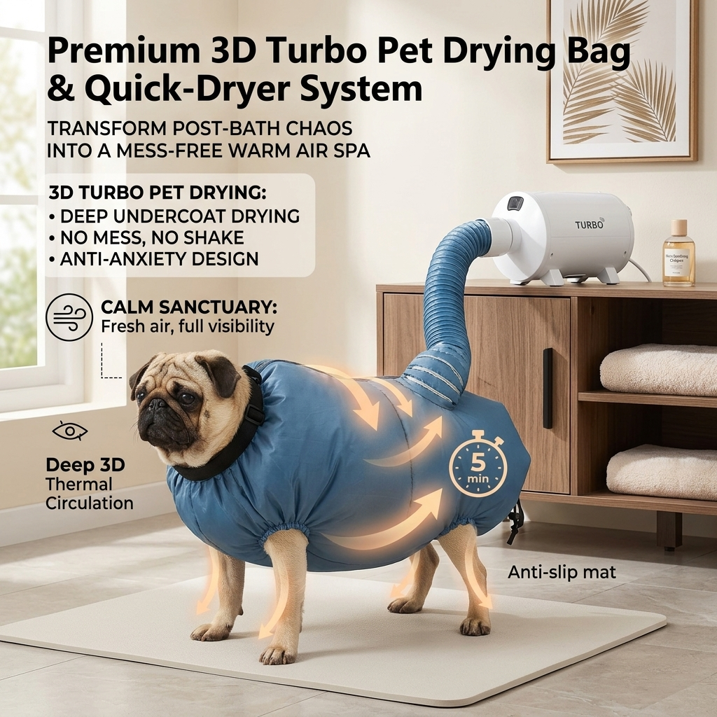 Automatic Drying Bag With Quick Drying Hair Dryer For Bathing
